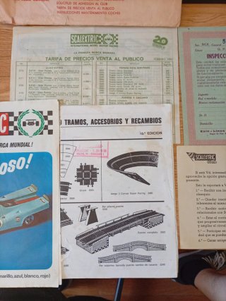 Lote documentos Scalextric