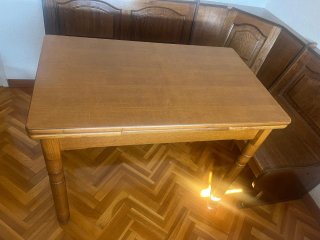 Mesa extensible de comedor de madera