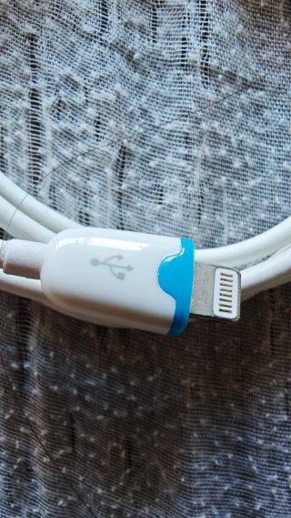 Cable BOLEX Lightning iPhone/iPad Blanco y Azul