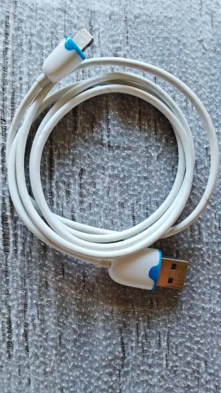 Cable BOLEX Lightning iPhone/iPad Blanco y Azul