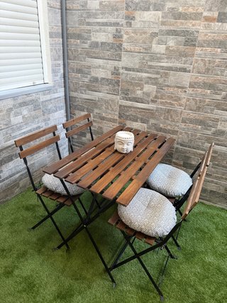 Conjunto 4 sillas terraza con cojines
