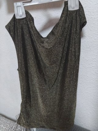 Camiseta Motel dorada sin mangas Talla M