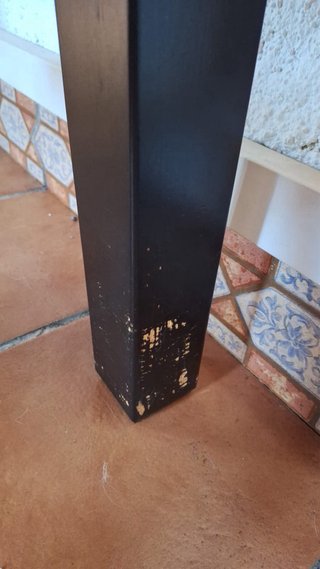 Mesa de comedor extensible madera oscura