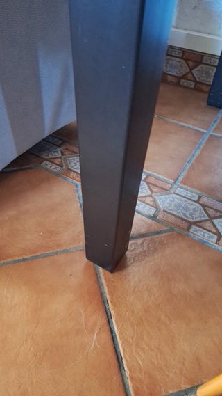 Mesa de comedor extensible madera oscura