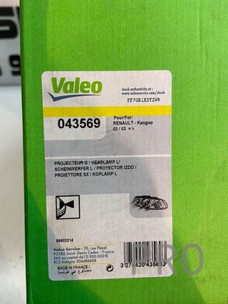 Renault kangoo faro del izqud ref: 043569