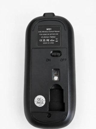 Mouse ottico ricaricabile wireless grigio
