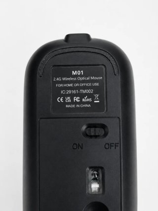 Mouse ottico ricaricabile wireless grigio