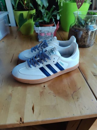 Adidas Samba Blancas y Azules