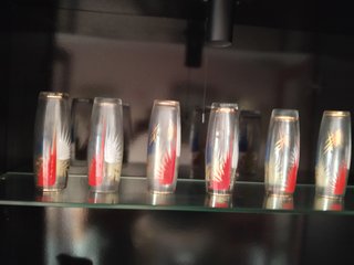 6 vasos altos de vidrio vintage