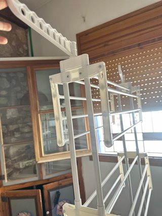 Tendedero vertical plegable blanco