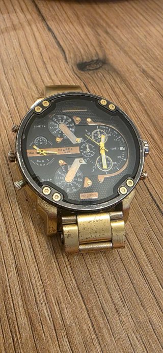 Orologio Diesel Uomo Nero e Oro