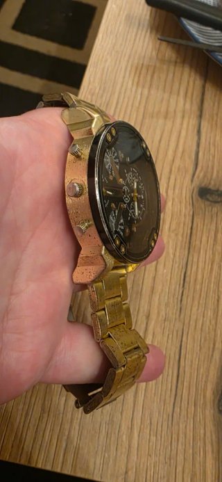 Orologio Diesel Uomo Nero e Oro