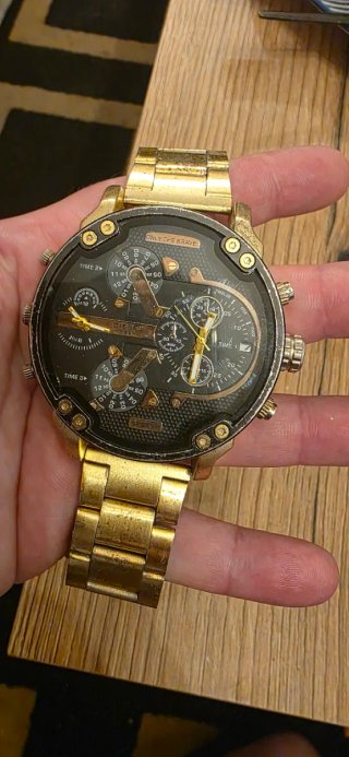 Orologio Diesel Uomo Nero e Oro