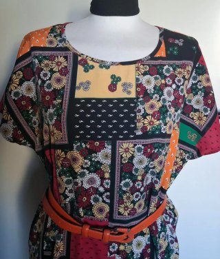 Vestito donna estivo fantasia patchwork