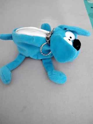 Llavero/Monedero Perro Azul