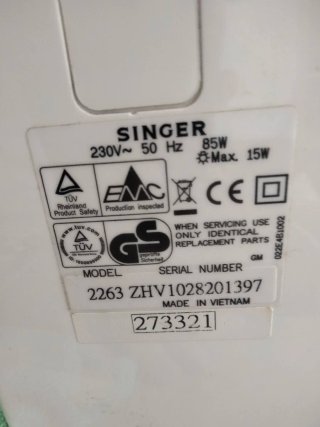 Máquina de coser Singer Fashion Mate 2263