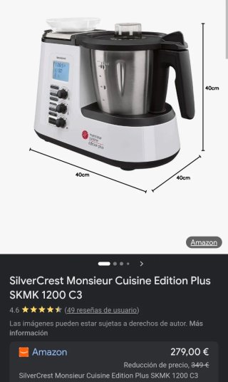 Robot Cocina Monsieur Cuisine Silvercrest