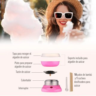 Máquina de Algodón de Azúcar Rosa niños
