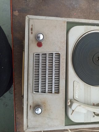 Tocadiscos Maleta Antiguo Beige/Verde