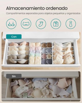 Juego de 8 Organizadores Cajones Ropa Songmics