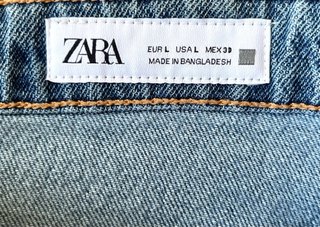 Falda larga vaquera Zara talla L azul denim