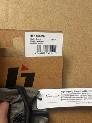 Guantes Hebo Nano Pro Talla M Negros