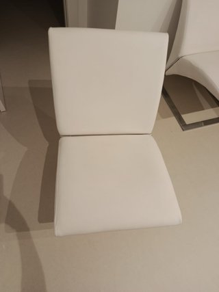 Sillas diseño acero inoxidable y tapizado polipiel