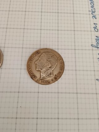 Moneda 5 Pesetas Alfonso XII 1882
