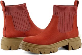 Botines Chelsea Mujer Rojo Talla 37