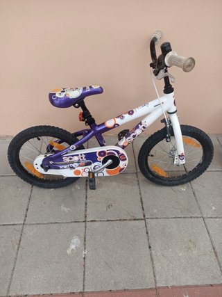 Bicicleta Scott Infantil Morada y Blanca