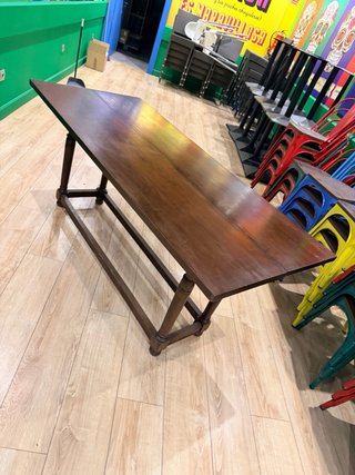 Mesa antigua nogal maciza abatible