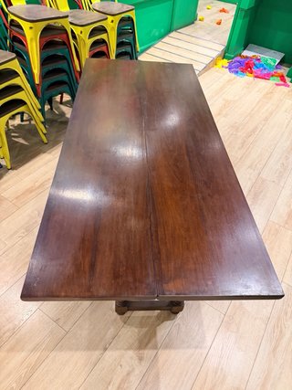 Mesa antigua nogal maciza abatible