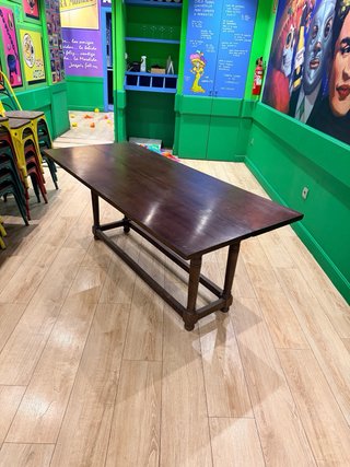 Mesa antigua nogal maciza abatible