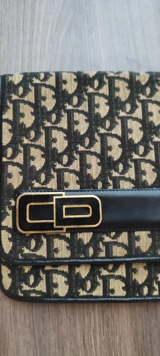 Bolso vintage Dior Monogram Marrón y Negro