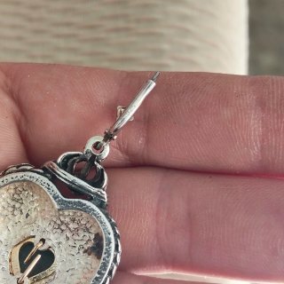 Pendientes Corazón Plata Envejecidos