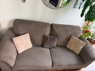 Sofá 3 plazas Ikea tela gris