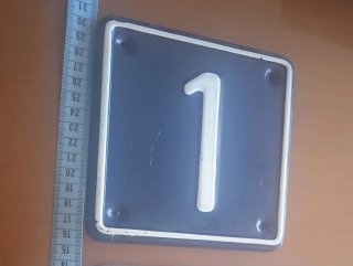 Placa Vintage. Número 1