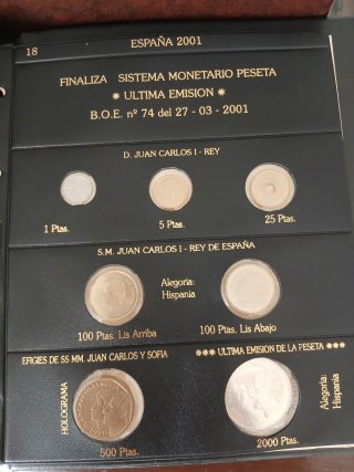 Colección de monedas S.M. Juan Carlos I