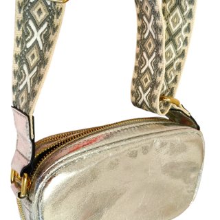 Bolso bandolera plateado