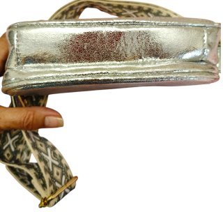 Bolso bandolera plateado