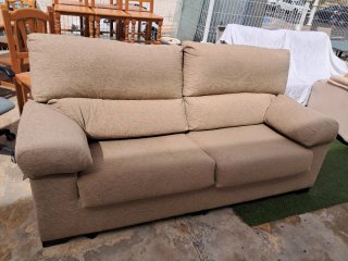 Sofá 3 plazas tela beige
