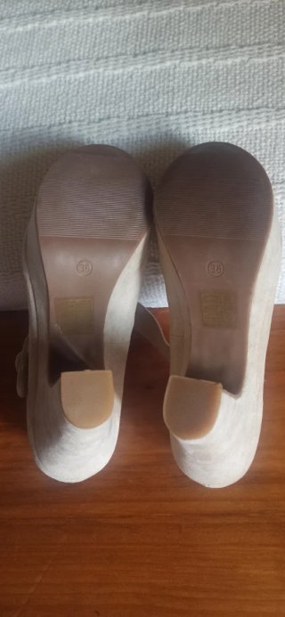 Zapatos tacón beige n°36