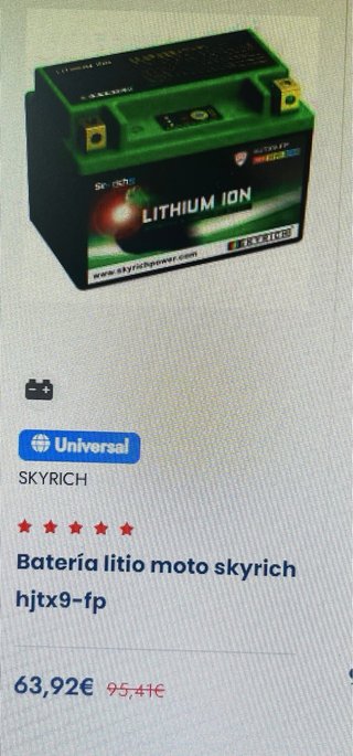 Batería Litio y Cargador OptiMate 4 Moto