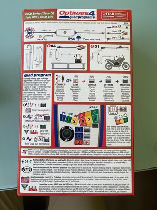 Batería Litio y Cargador OptiMate 4 Moto