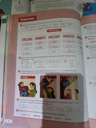 Libro de lengua 5 primaria SM Revuela. Tres libros