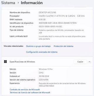 Dell Optiplex 3020 i7 con W11