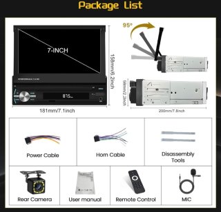 Radio Coche Multimedia Pantalla Extraíble 1 DIN
