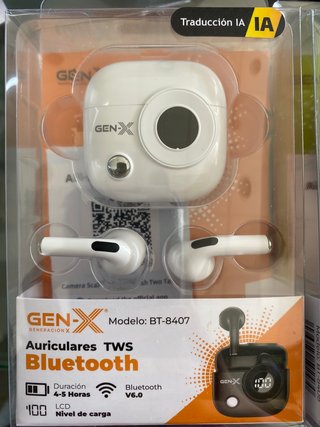 Auriculares GEN-X BT-8407 Bluetooth TWS - TRAD IA