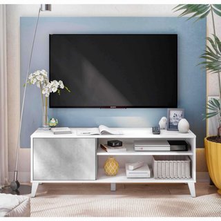 Mesa TV con estante y puerta