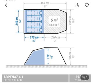 Tienda de campaña 4 personas